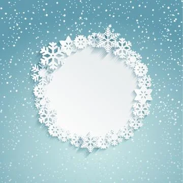 Circular Christmas frame. Stock-Illustration
