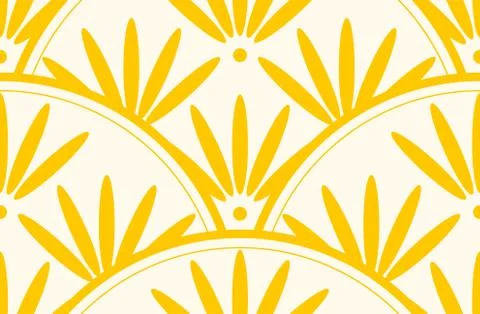 Circular Chrysanthemum japanese pattern Stock Illustration