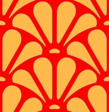 Circular Chrysanthemum japanese pattern Stock Illustration
