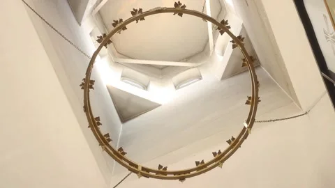 Circular Church Ceiling Architecture Interior View Stock Footage 331562188
