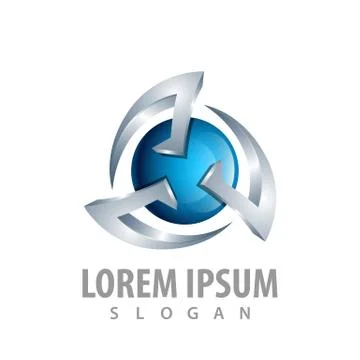 Circular circle spin and sphere logo concept design. Symbol graphic template  Stock Illustration