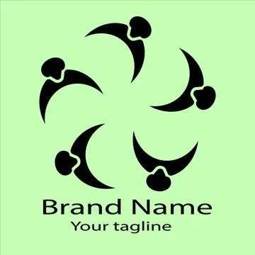 The Circular Claws: Dynamic Grip and Unity logo Stock Illustration