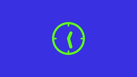 Circular Clock Icon With Rewind Arrow Symbol Stock Footage 331897978