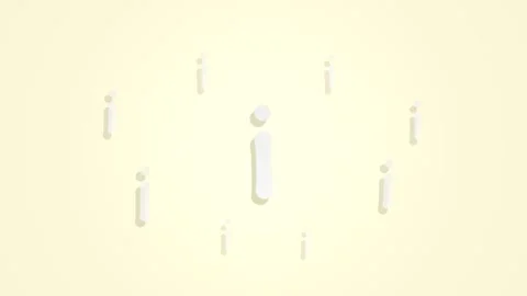 Circular cluster of lowercase i's floats on yellow gradient Stock Footage 329300671