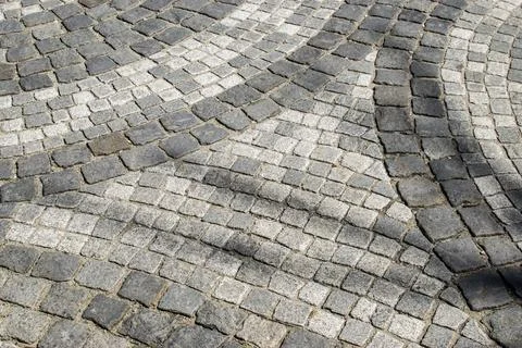Circular cobblestone geometric pattern 库存照片