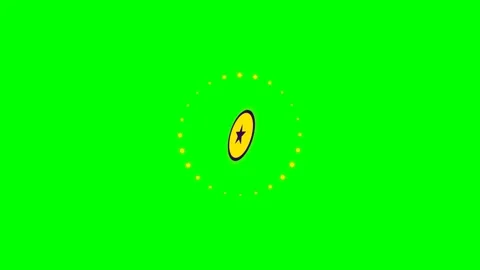 A circular coin icon with a diamond center surrounded by glowing yellow dots Vídeos de archivo 340902956