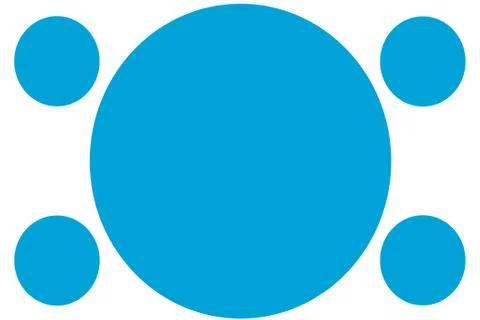 Circular Colored Banners - Blue, Circles. Can be used for Illustration purpos Stock Illustration