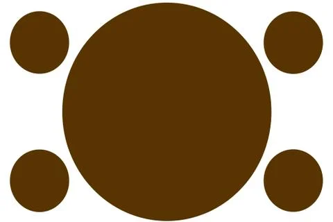 Circular Colored Banners - Brown Circles. Can be used for Illustration purpos Stock Illustration