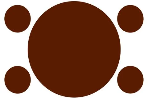 Circular Colored Banners - Dark Brown Circles. Can be used for Illustration p Stock Illustration