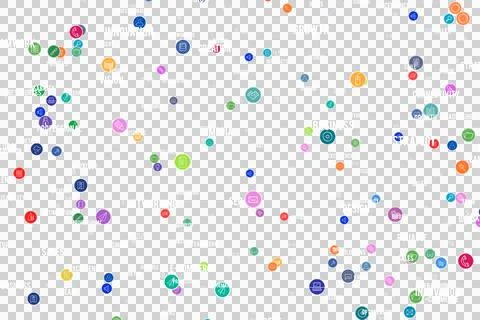 Circular colorful computer icons Stock Illustration