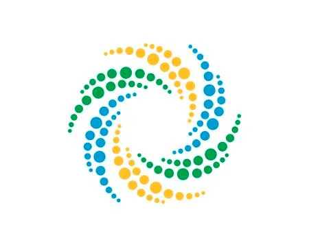 Circular colorful dot vortex Stock Illustration