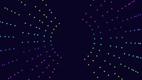 Circular colorful dots on black background Stock-Footage 315083828