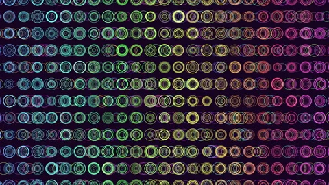 Circular colorful pattern vibrant circles arranged in circular formation Stock Footage 292952402
