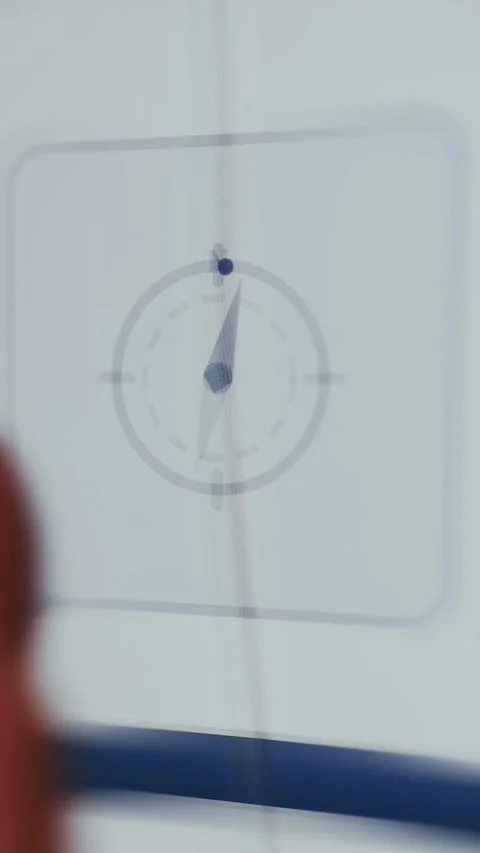 Circular compass animated illustration representing navigation Stock Footage 335924632