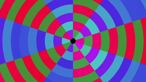 Circular Concentric Colorful Abstract Pattern VJ Motion Background Loop Stock Footage 70208516