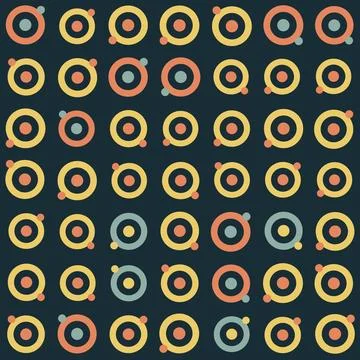 Circular concentric ring pattern in yellow and blue colors for modern brand.. Stock Illustration