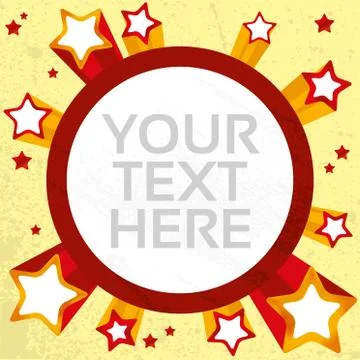 Circular copy space as circus style background. Stock Illustration