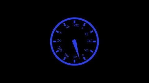 Circular Countdown Clock Animation with Elegant Minimal Design Stock Footage 337076367