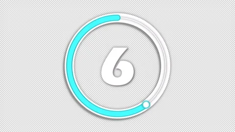 Circular Countdown Timer Animation – 10s Stock Footage 308660403