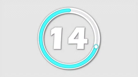 Circular Countdown Timer Animation – 20s Stock Footage 308660724