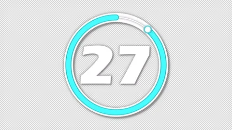 Circular Countdown Timer Animation – 30s Stock Footage 308660855