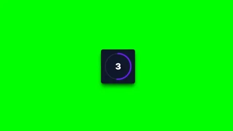 Circular countdown timer ticker animation on green screen Video stock 343493787