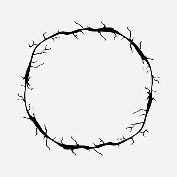 Circular Crack Pattern EPS Vector Stock Illustration