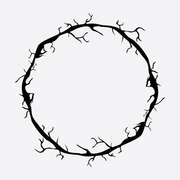 Circular Crack Pattern EPS Vector Stock Illustration