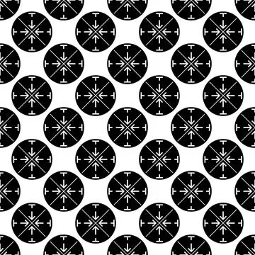 Circular crosshair pattern seamless vector Illustrazione stock
