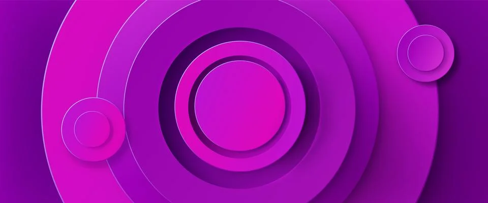 Circular cut paper layers background. Illustrazione stock