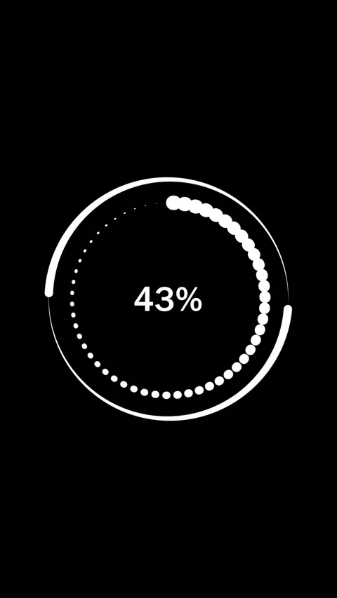 Circular dashed line loading animation representing data progress vertical .. Stock Footage 317141163