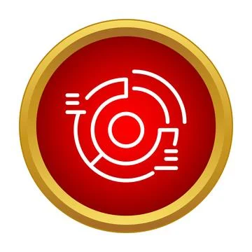 Circular data analytics report pie chart icon イラスト素材