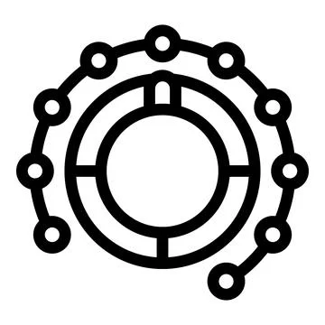 Circular data flow diagram representing continuous process improvement Stock Illustration