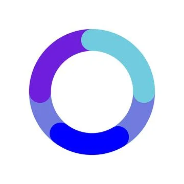 Circular data progress bar with segments Ilustración de archivo