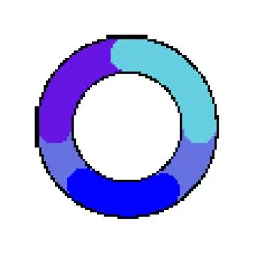 Circular data progress bar with segments Illustrazione stock