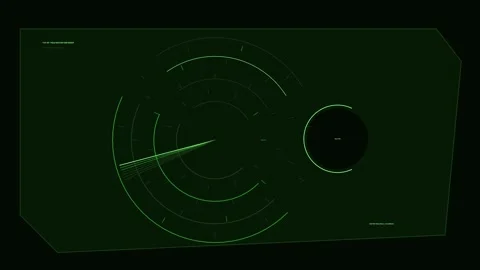 Circular Data Scan HUD Seamless Loop Stock Footage 342057223