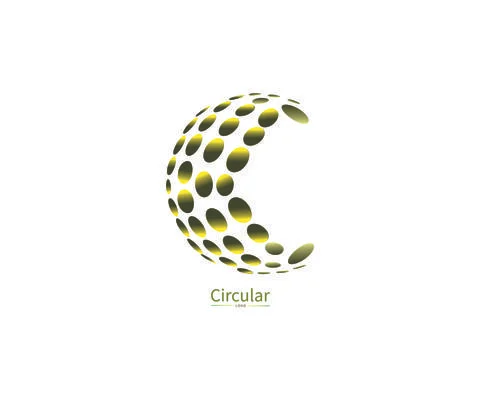 Circular Design Vector Logo Template Ilustración de archivo