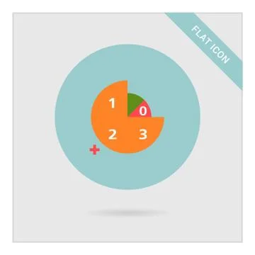 Circular diagram with numbers 스톡 일러스트