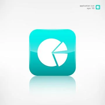 Circular diagram web icon. Application button. Stock Illustration