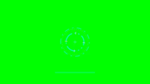 A circular digital interface element displayed on a bright green background Stock Footage 340266854