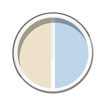 Circular dish representing balanced diet and portion control Stock Illustration