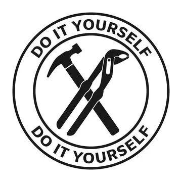 Circular DIY do it yourself label or logo イラスト素材