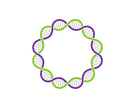 Circular DNA with science logo Illustrazione stock