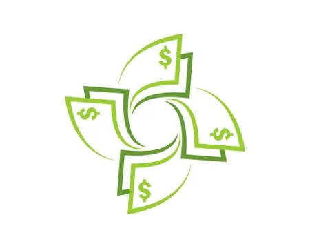 Circular dollar logo Stock Illustration