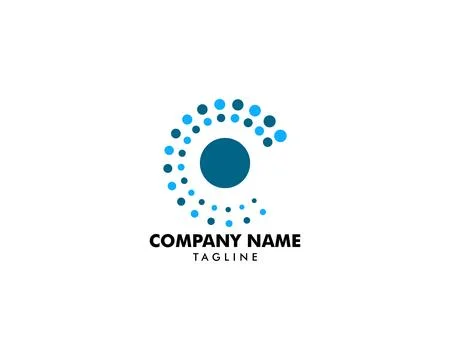 Circular dot logo icon modern and dynamic shape Stock Illustration