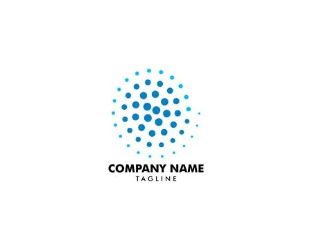 Circular dot logo icon modern and dynamic shape Stock Illustration