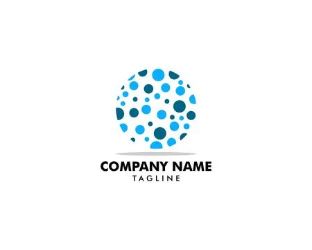Circular dot logo icon modern and dynamic shape Stock Illustration