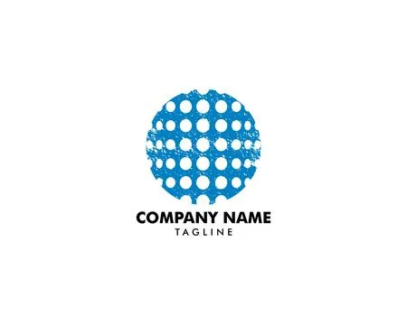Circular dot logo icon modern and dynamic shape Stock Illustration