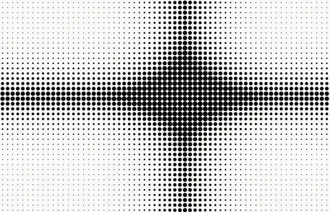 Circular dot pattern background with central diamond shape for graphic design Ilustración de archivo