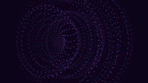 Circular dot swirl pattern on dark background Stock Footage 311588222